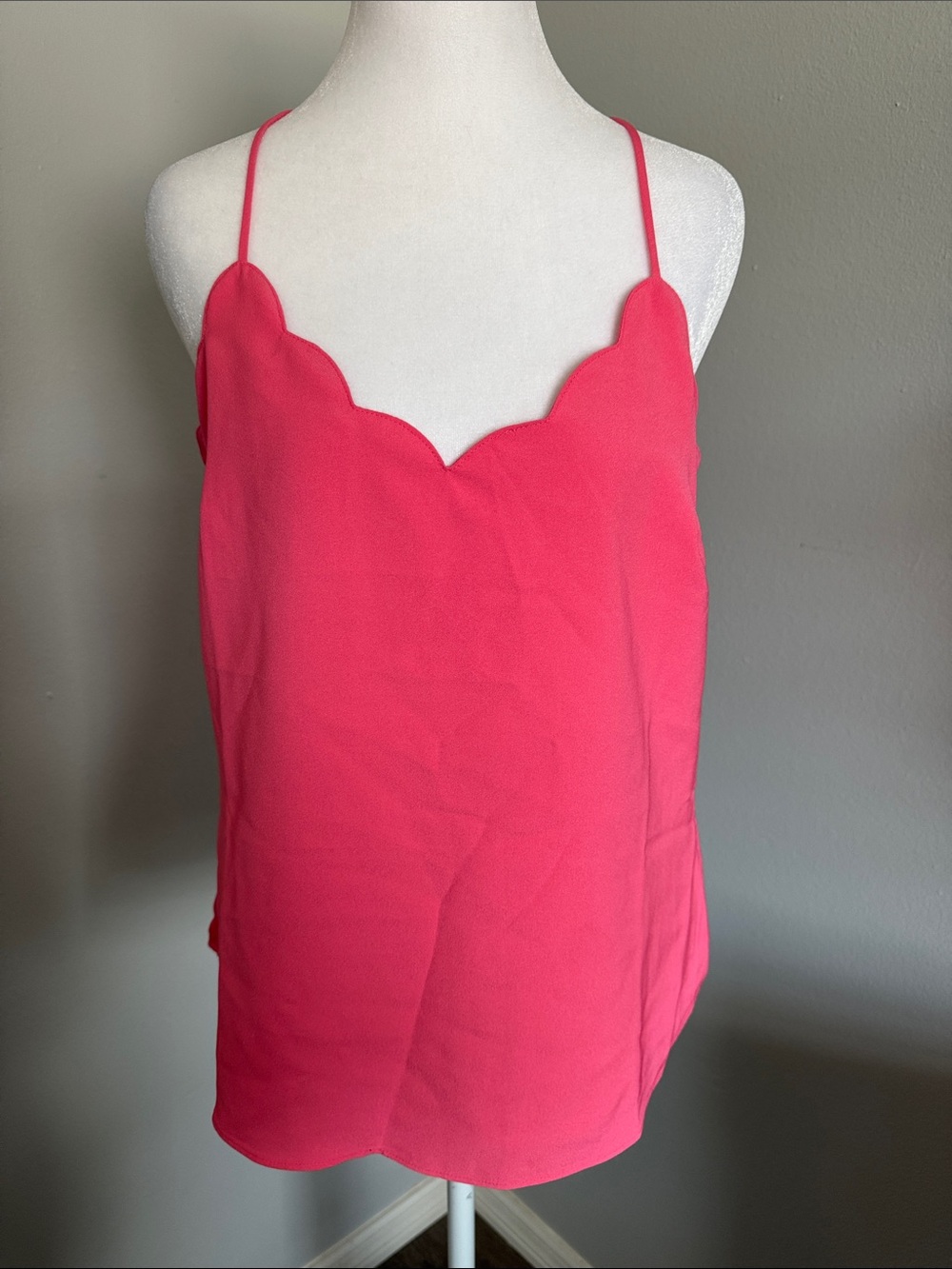 J.Crew Coral Pink Scalloped Cami